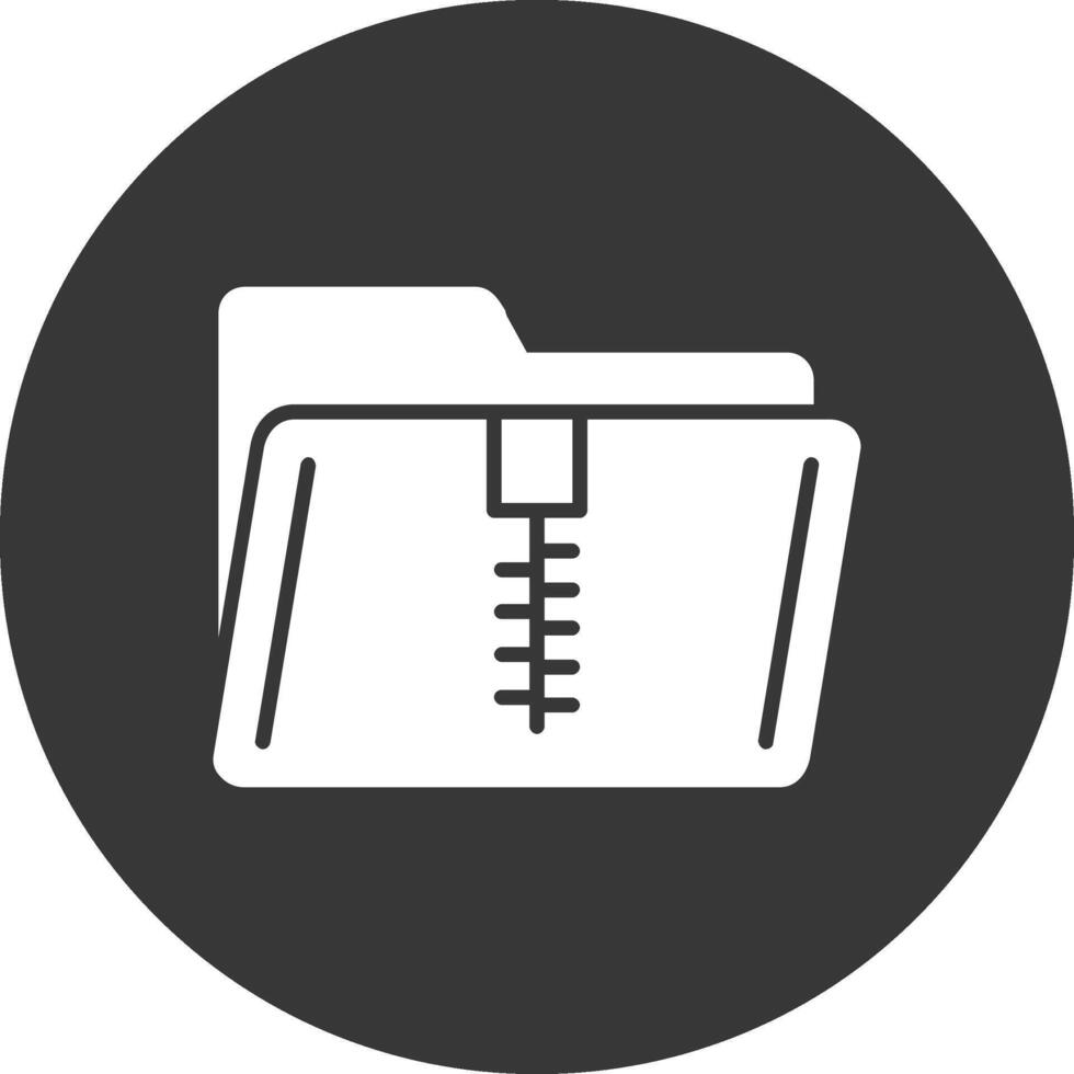 Código Postal carpeta glifo invertido icono vector