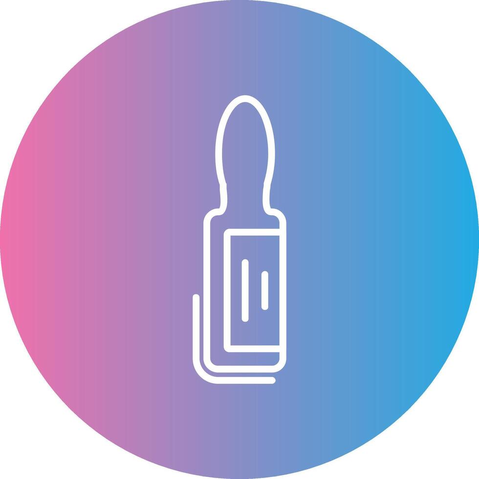 Ampoule Line Gradient Circle Icon vector