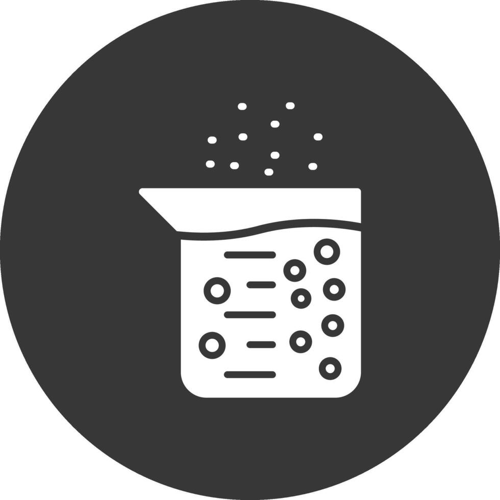 Flask Glyph Inverted Icon vector