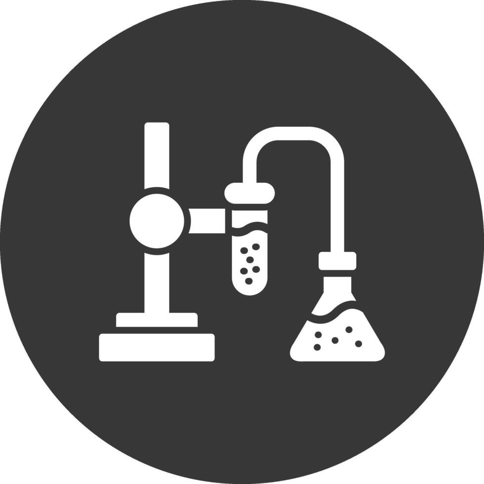 Test Tubes Glyph Inverted Icon vector