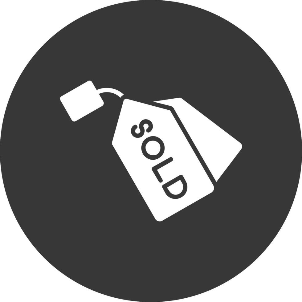 Sold Glyph Inverted Icon vector