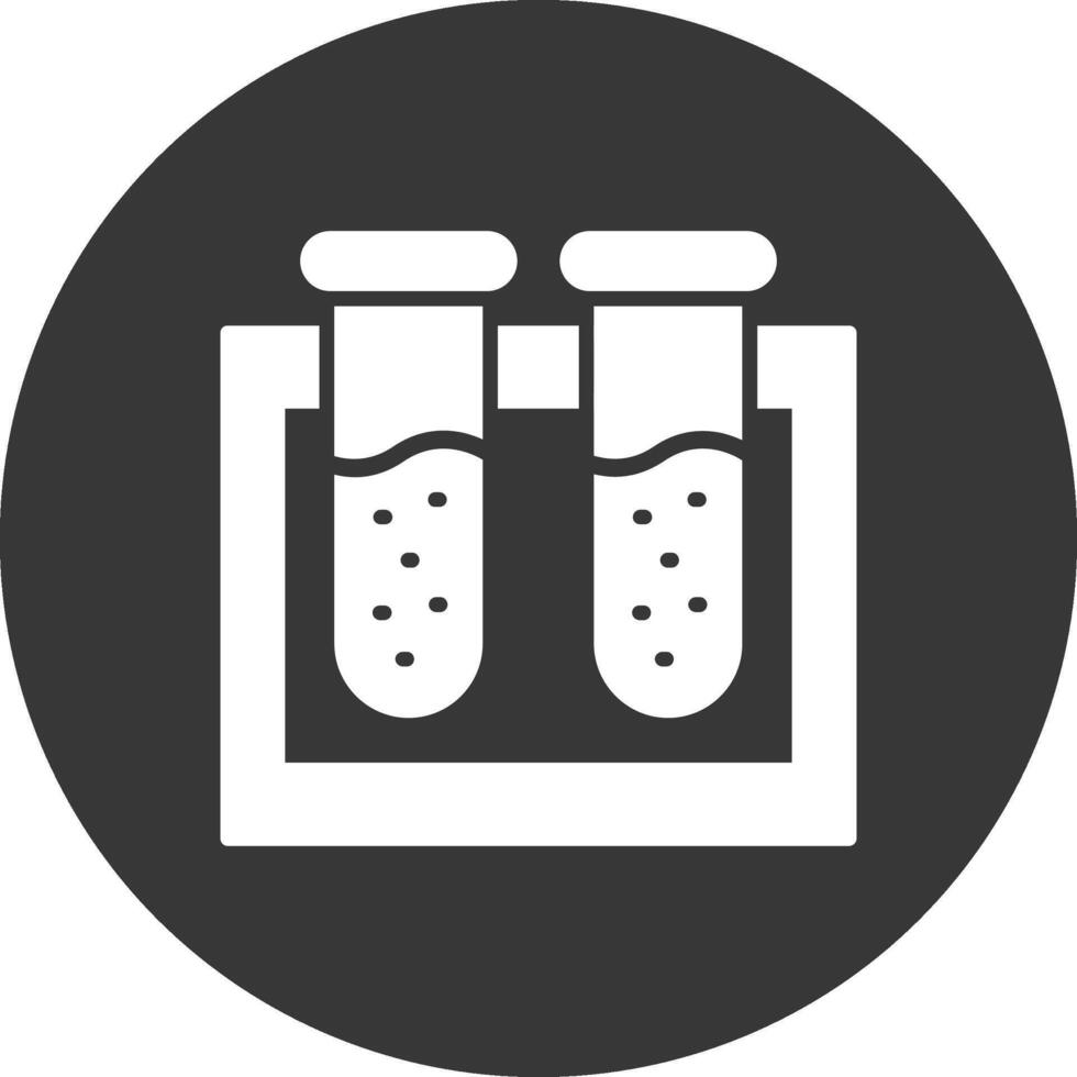 productos quimicos glifo invertido icono vector