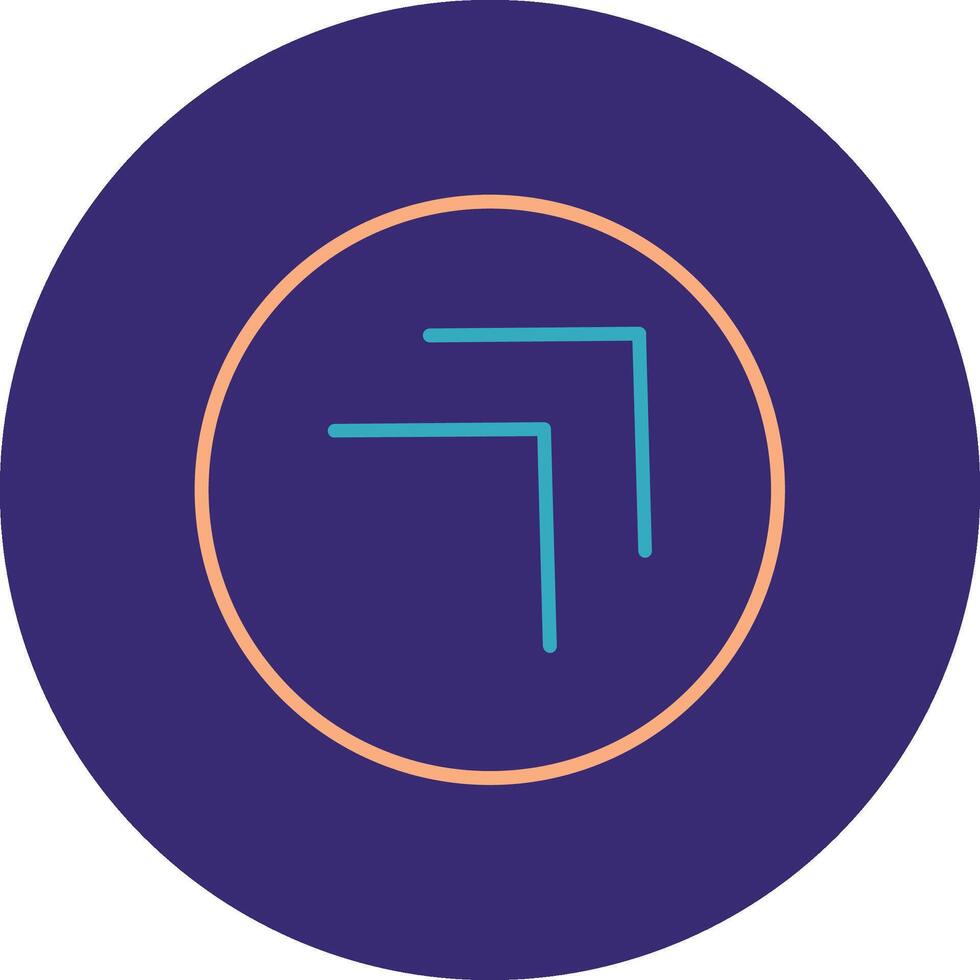 Chevron Line Two Color Circle Icon vector