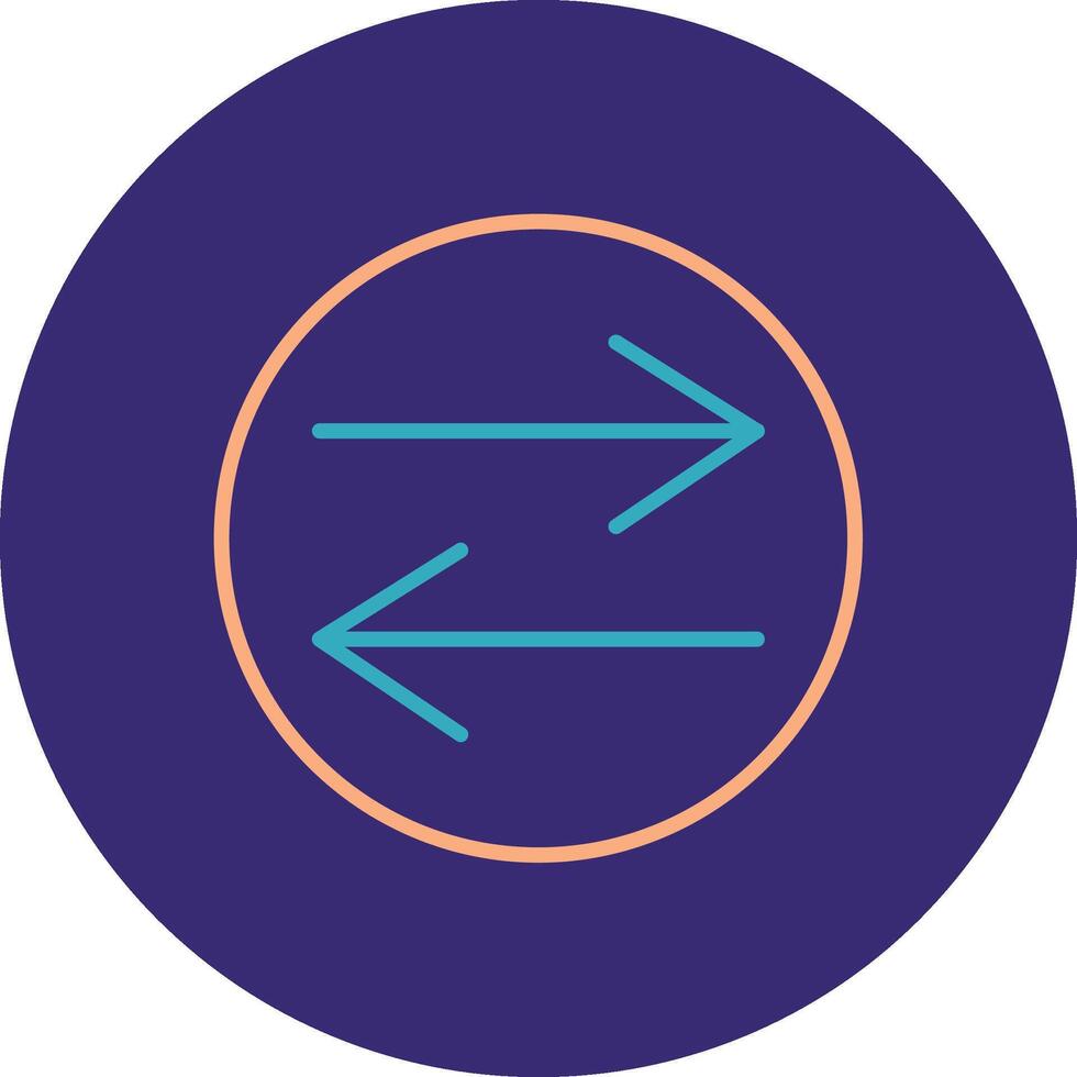 Swap Line Two Color Circle Icon vector