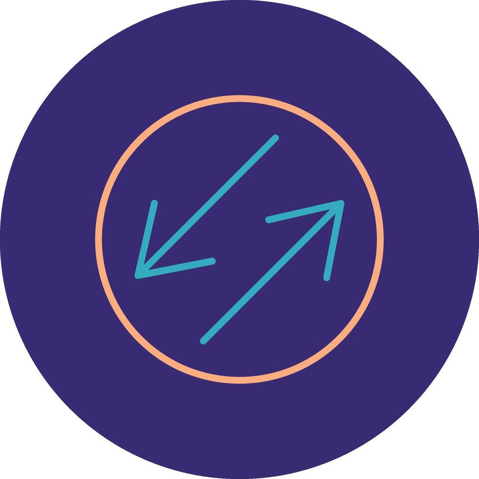 Swap Line Two Color Circle Icon vector
