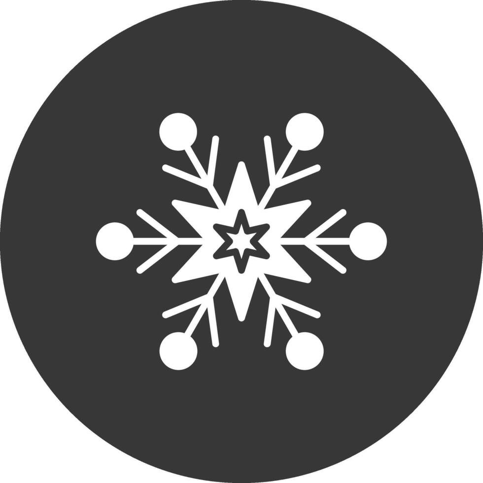Snowflake Glyph Inverted Icon vector