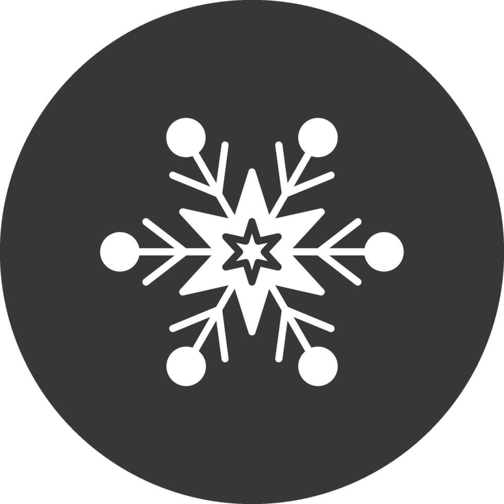 Snowflake Glyph Inverted Icon vector