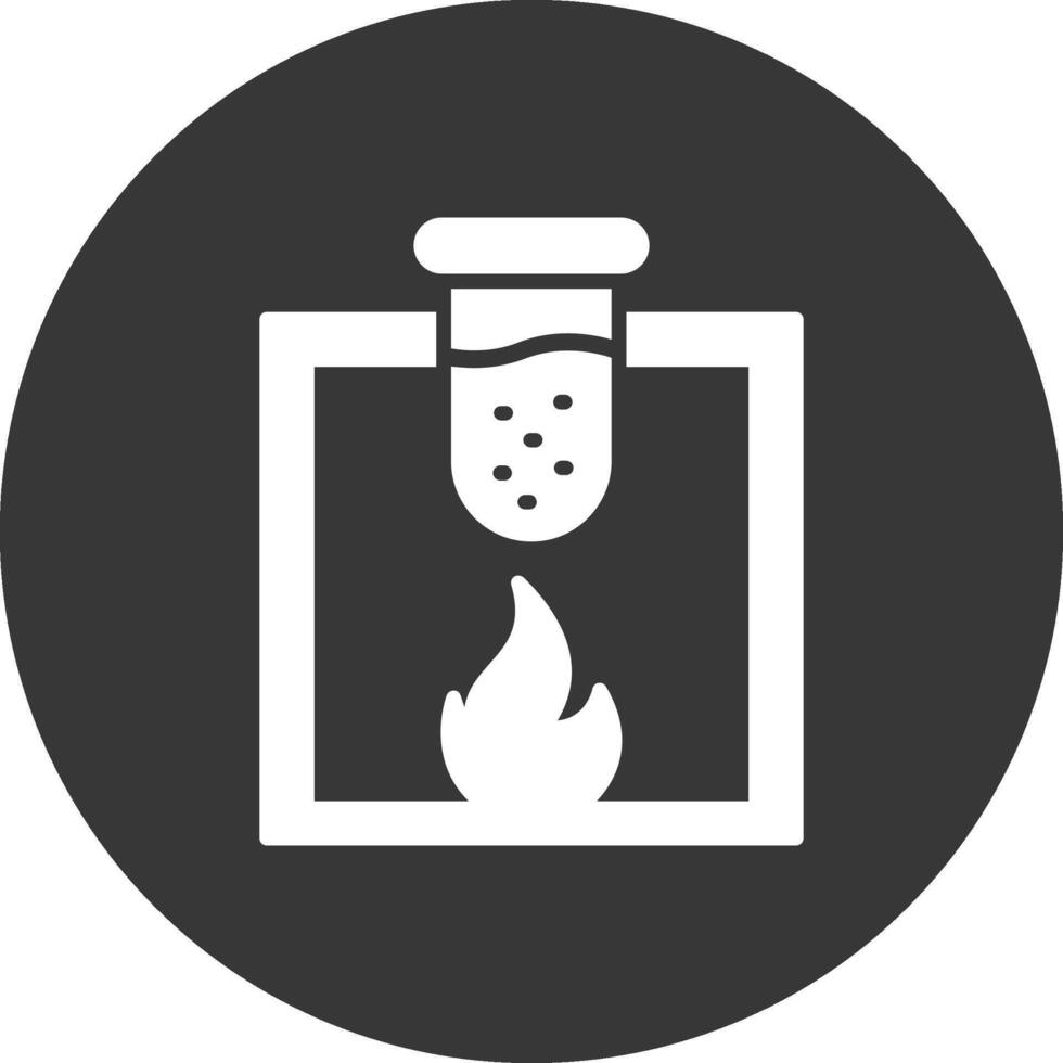 Chemical Glyph Inverted Icon vector