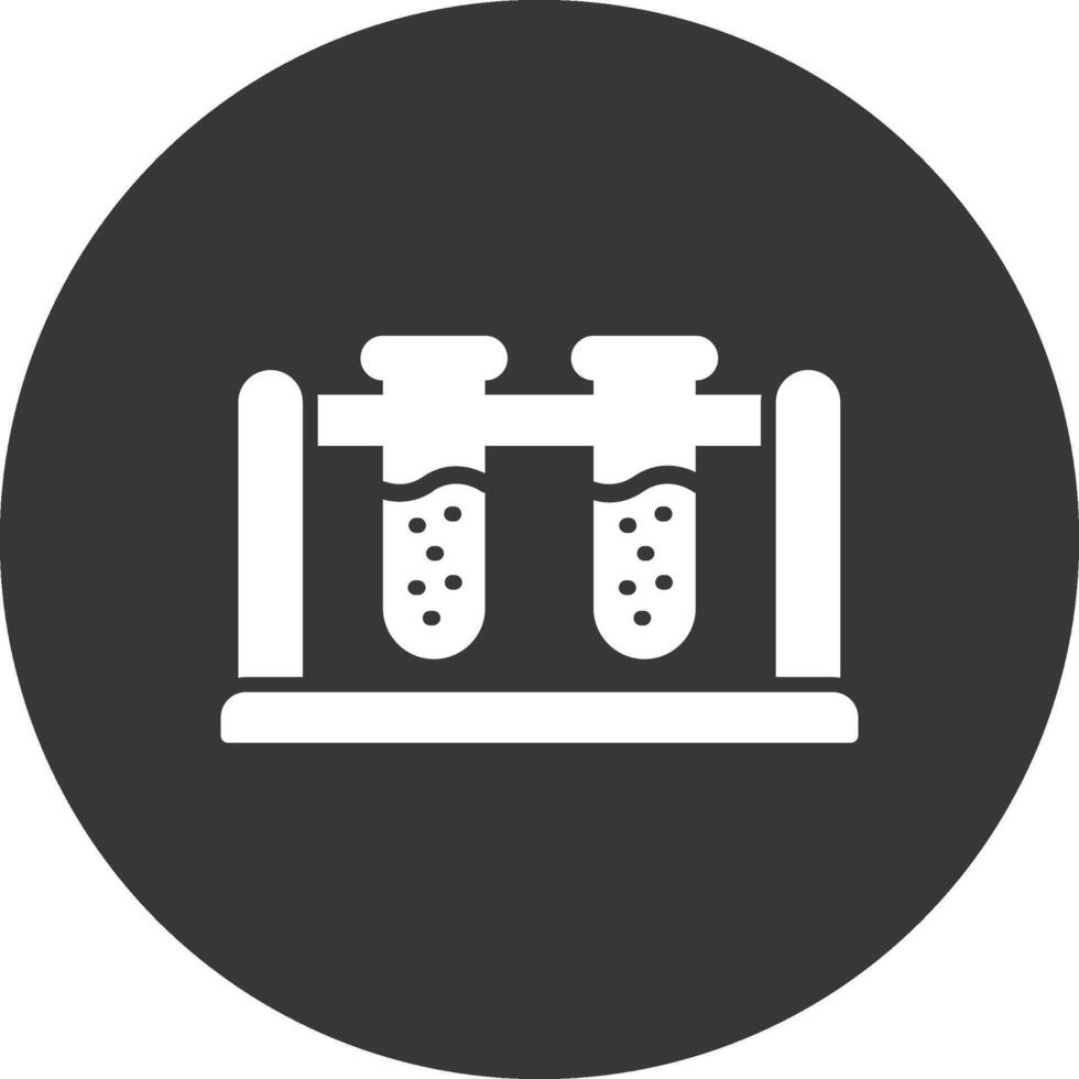 Beaker Glyph Inverted Icon vector