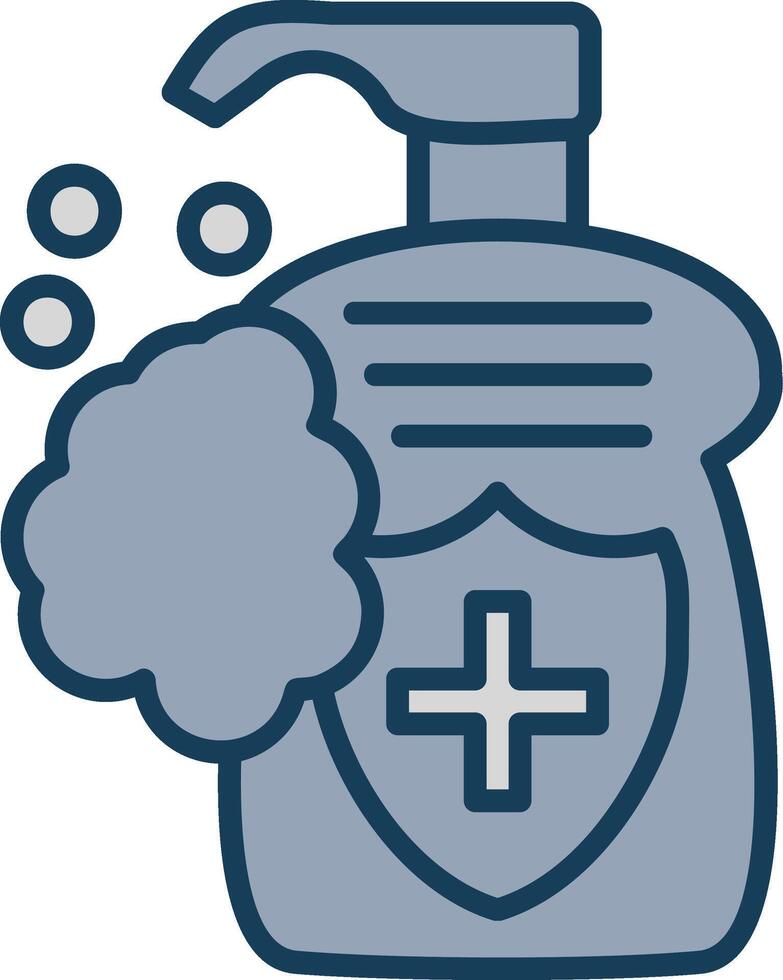 Soap Line Filled Grey Icon vector