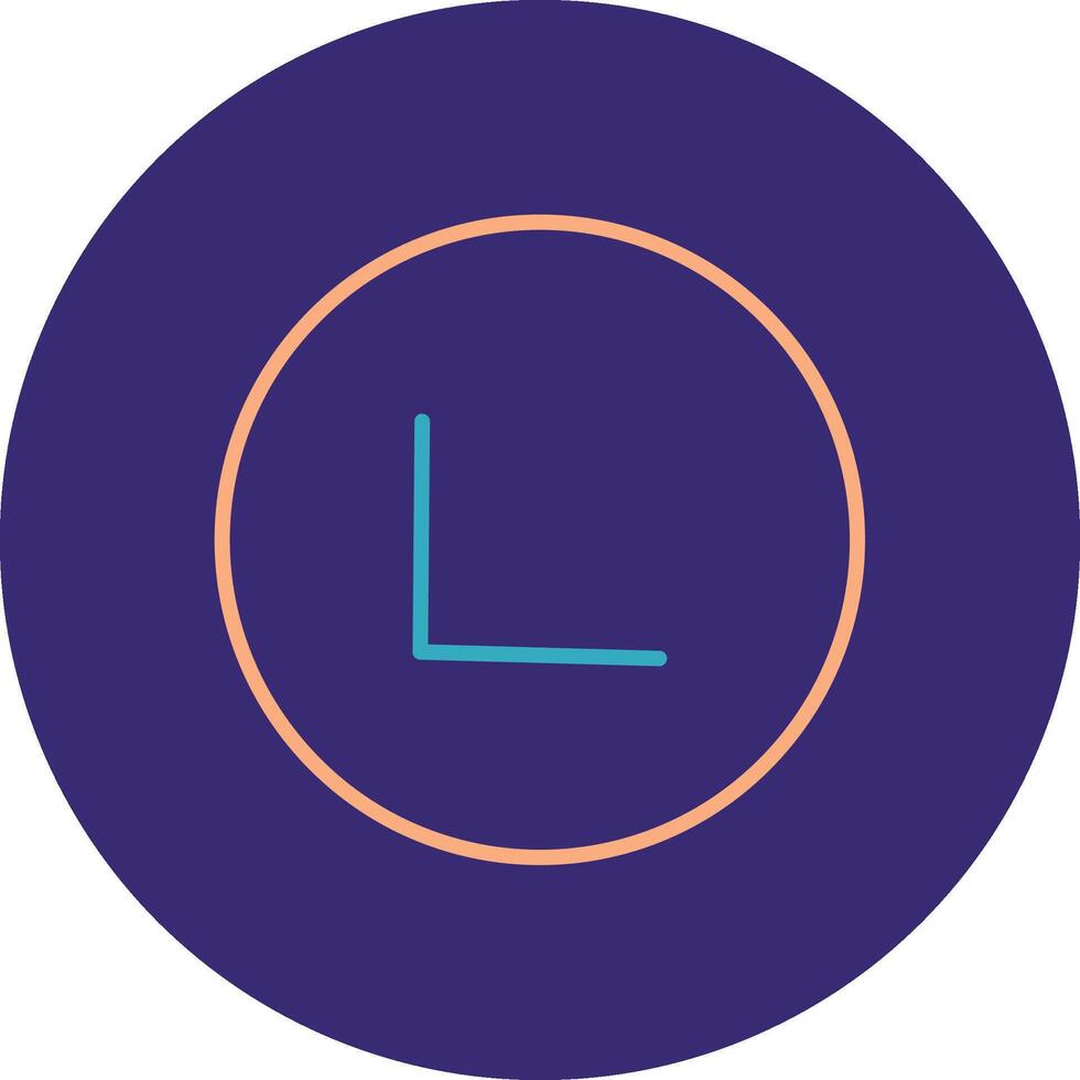 Chevron Line Two Color Circle Icon vector