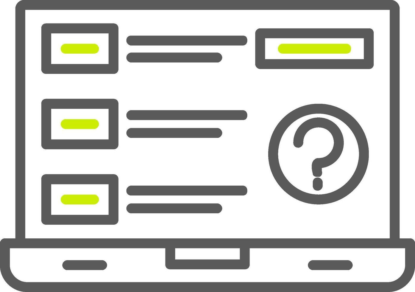 Question Line Two Color Icon vector