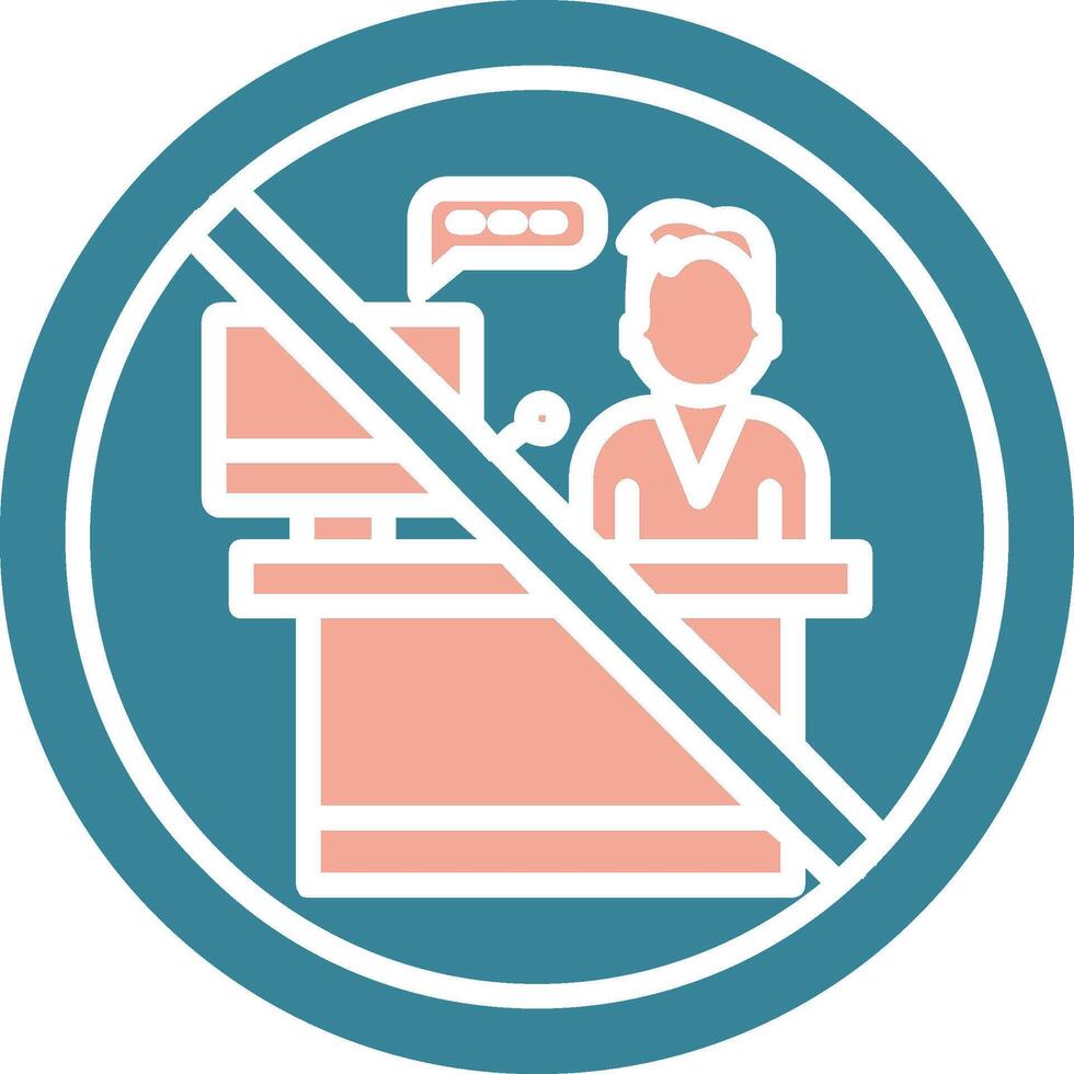 Prohibited Sign Glyph Two Color Icon vector