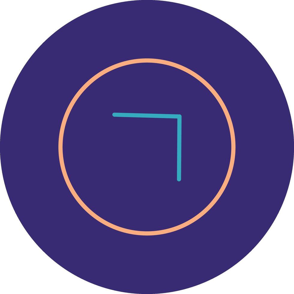 Chevron Line Two Color Circle Icon vector