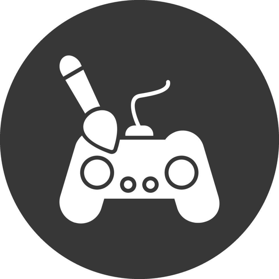 Controller Glyph Inverted Icon vector