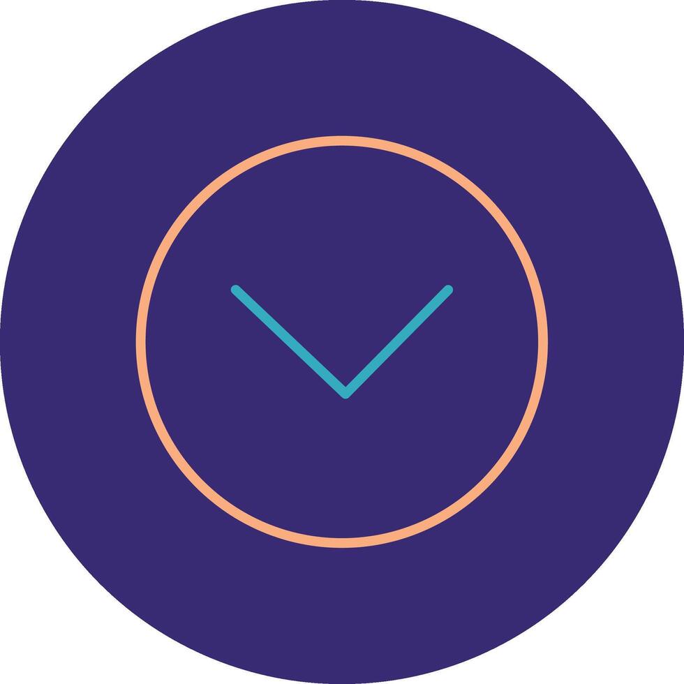 Chevron Line Two Color Circle Icon vector