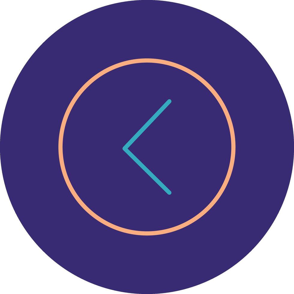 Chevron Line Two Color Circle Icon vector