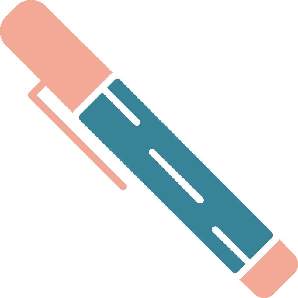 Pen Glyph Two Color Icon vector