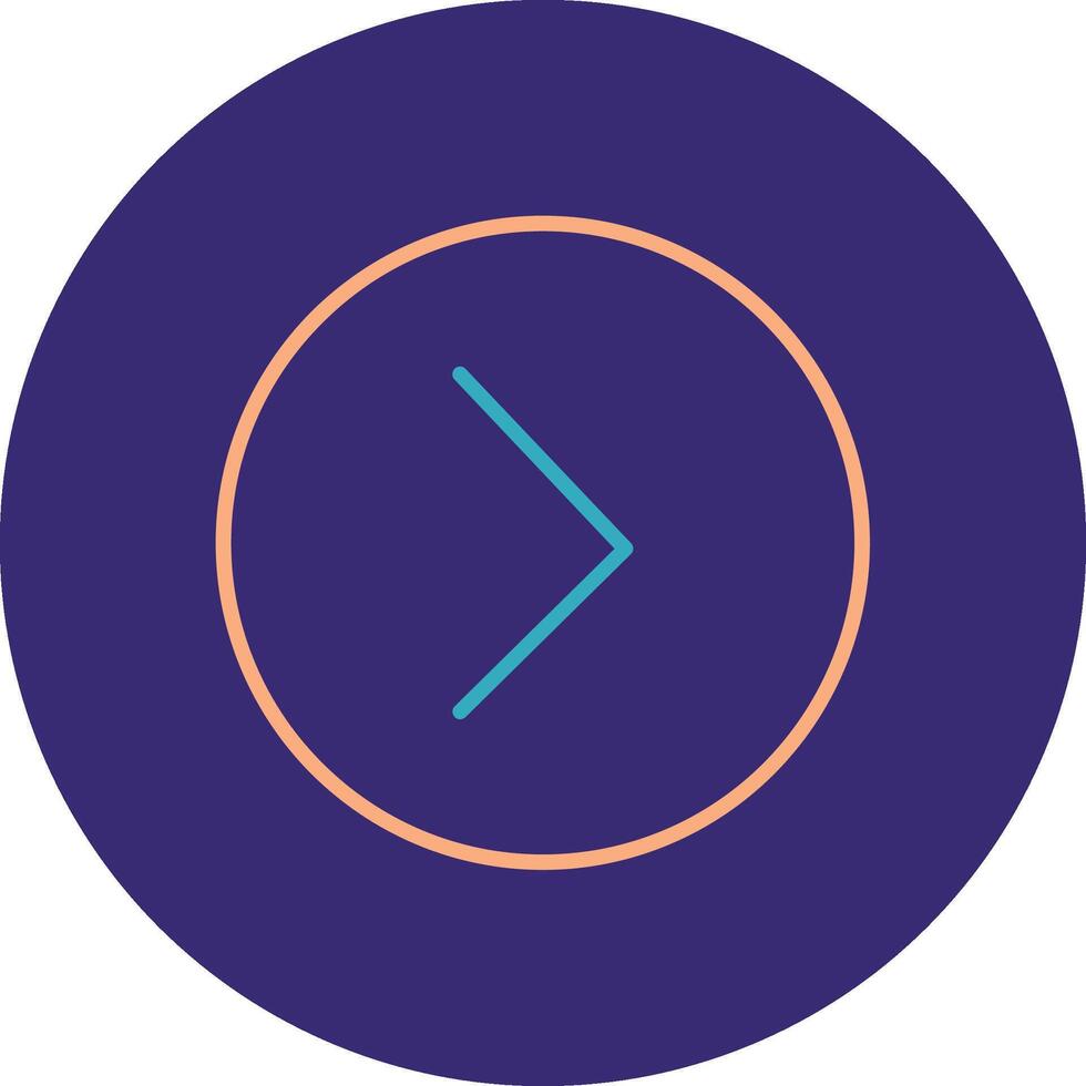Chevron Line Two Color Circle Icon vector