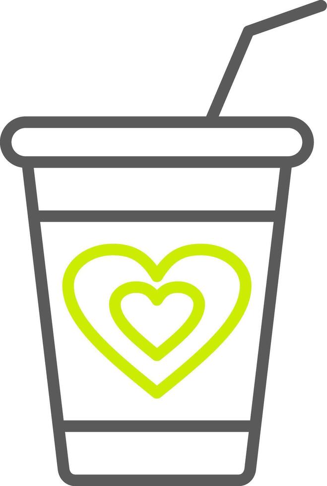 Milkshake Line Two Color Icon vector