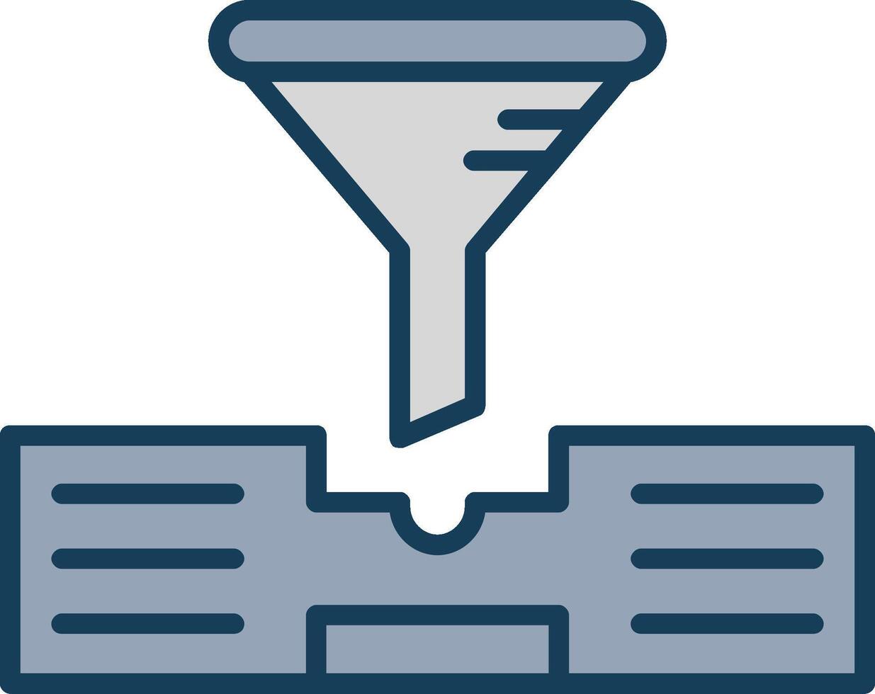 Mail Line Filled Grey Icon vector
