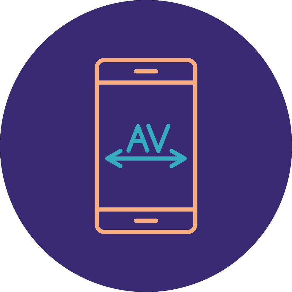Kerning Line Two Color Circle Icon vector