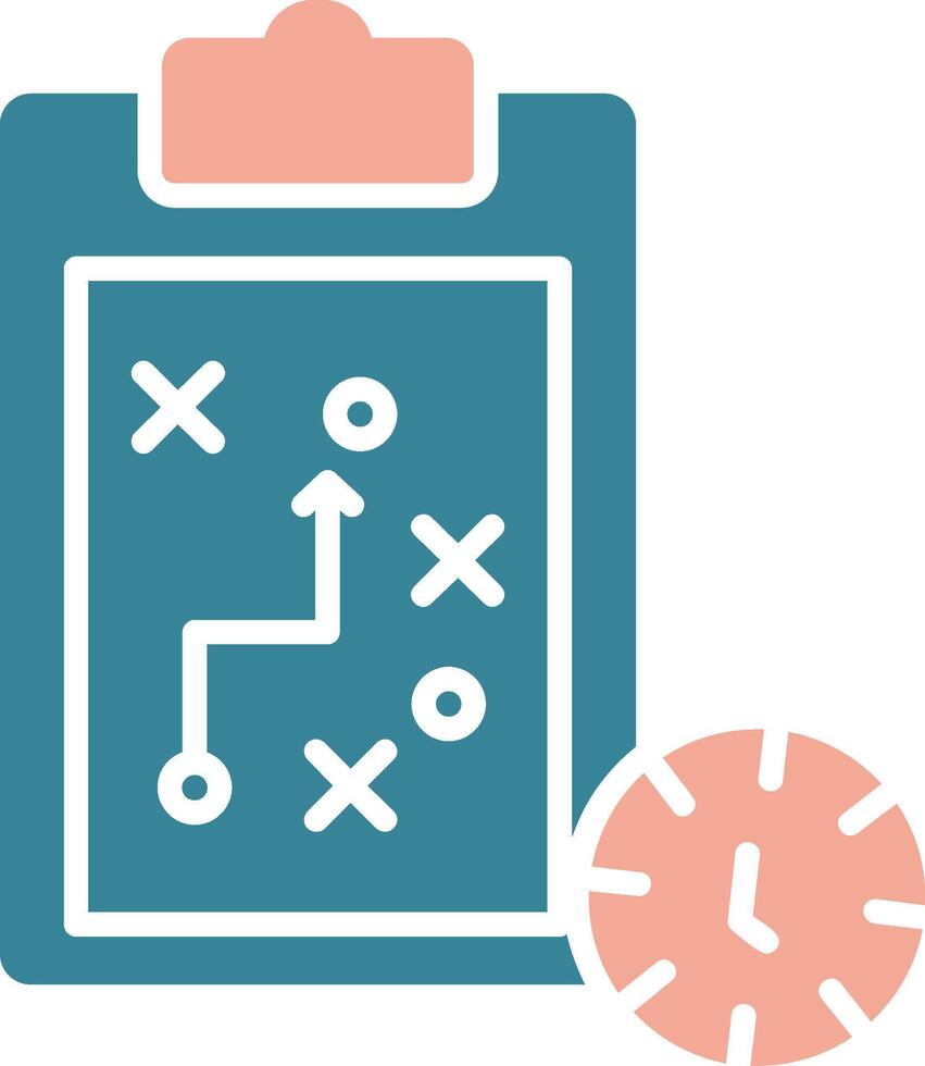 Marketing Strategy Glyph Two Color Icon vector