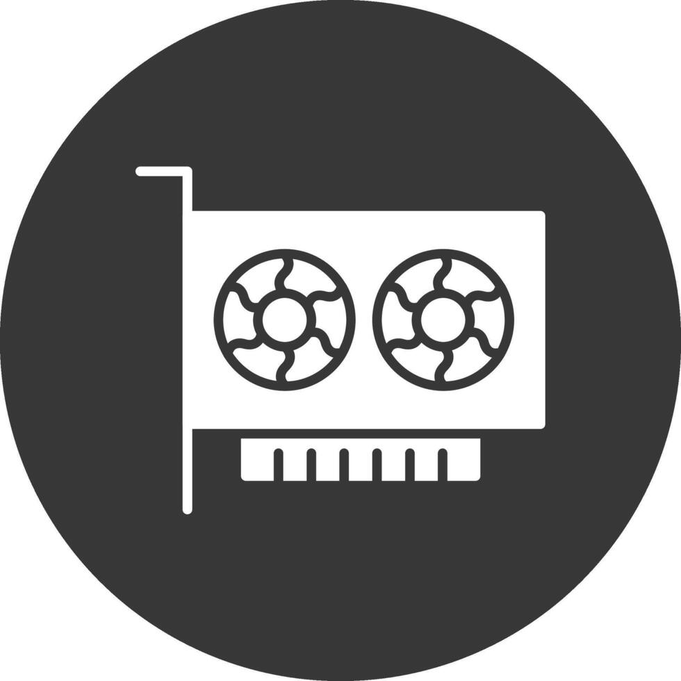 Gpu Glyph Inverted Icon vector