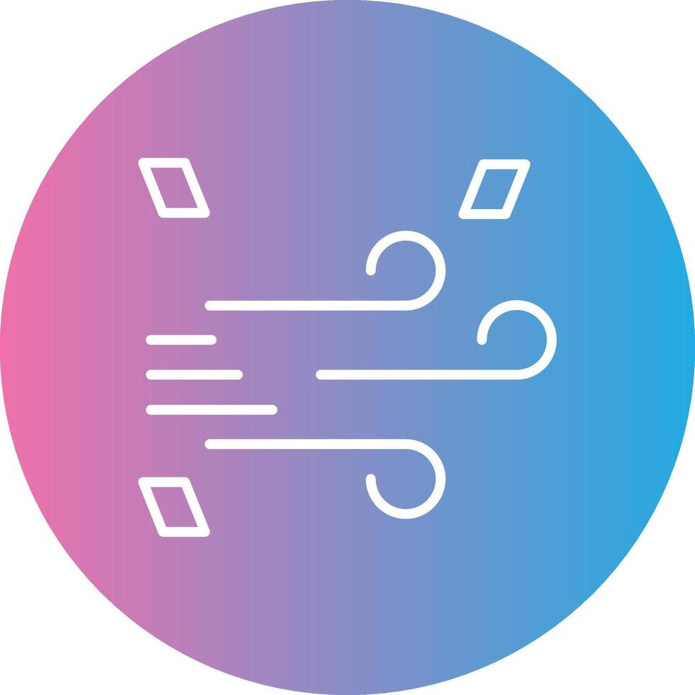 Windy Line Gradient Circle Icon vector