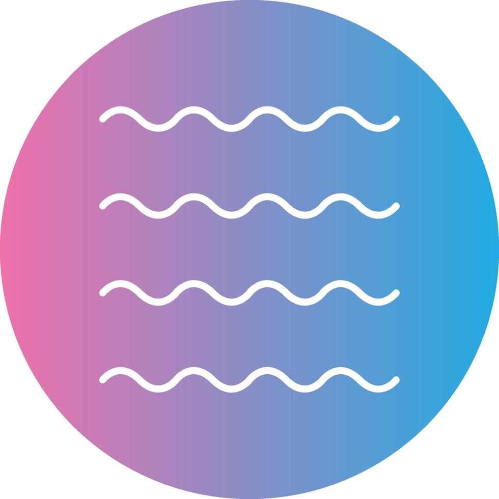 Waves Line Gradient Circle Icon vector