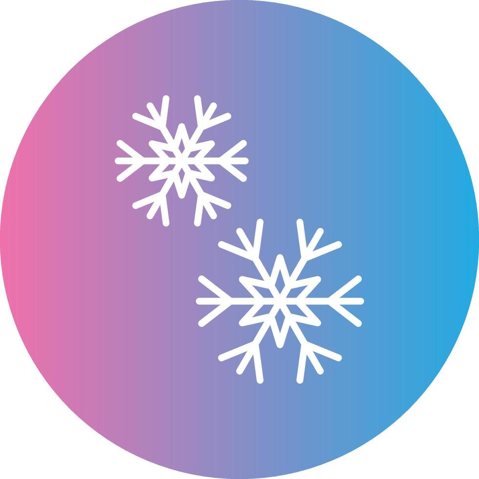 Snowflakes Line Gradient Circle Icon vector