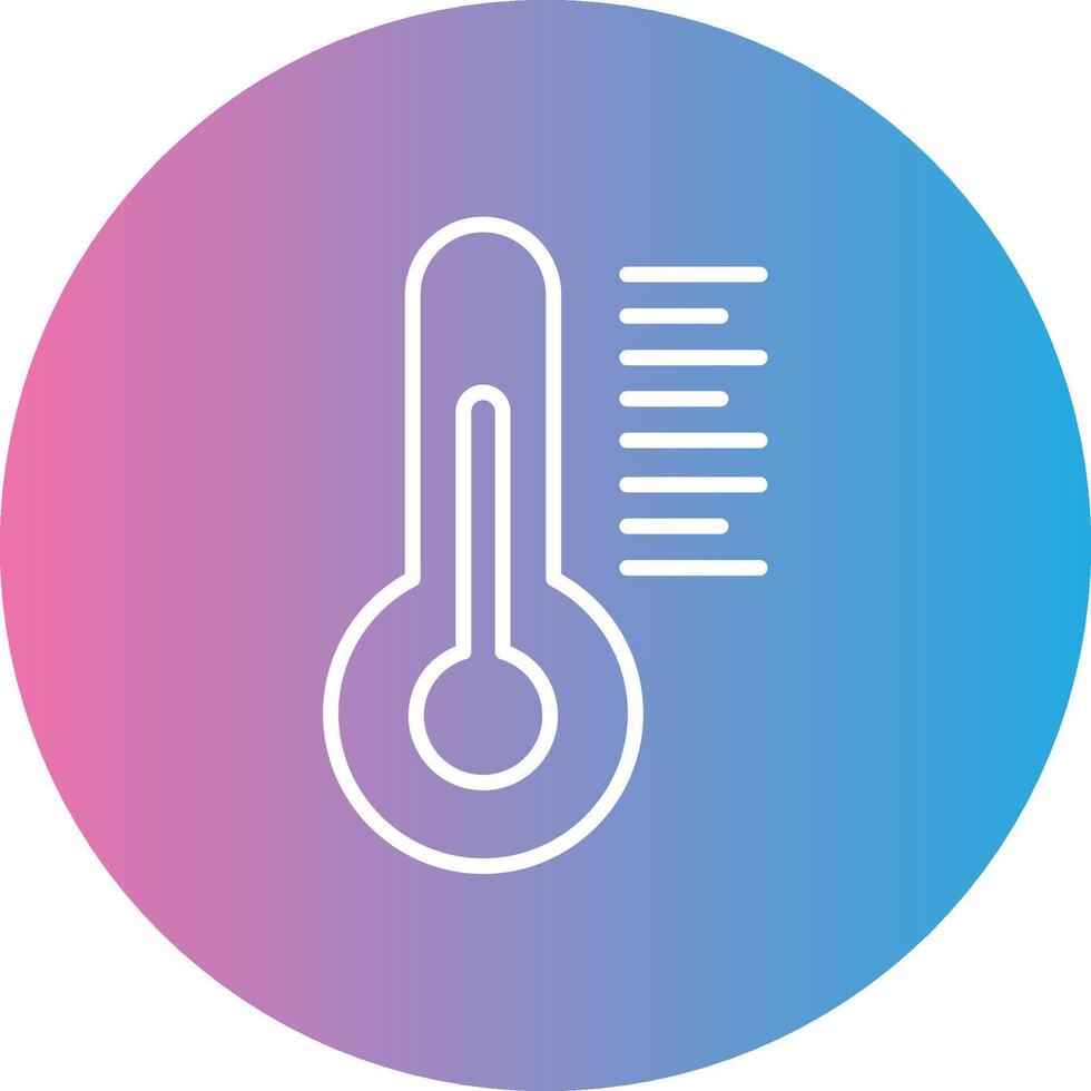 Thermometer Line Gradient Circle Icon vector