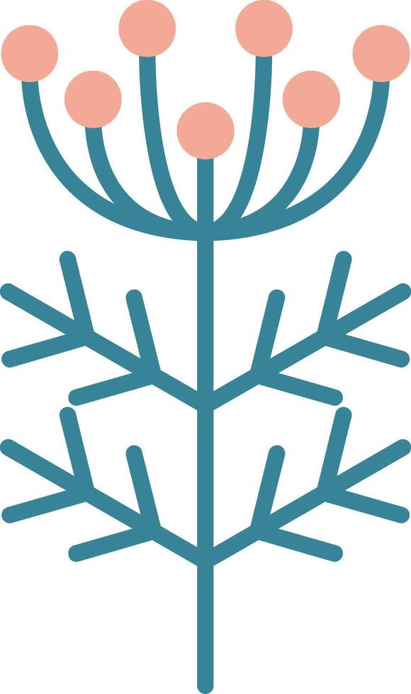 Dill Glyph Two Color Icon vector
