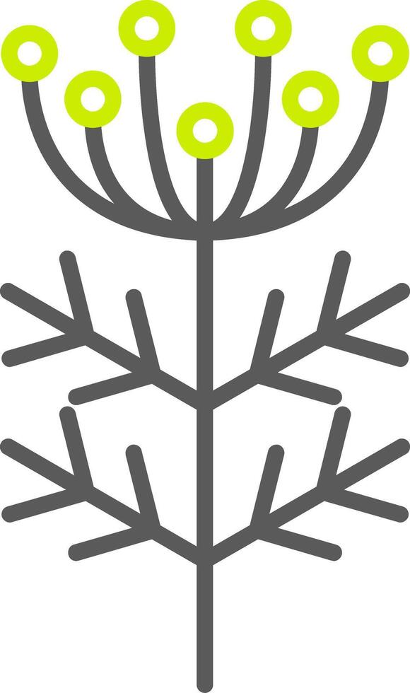 Dill Line Two Color Icon vector