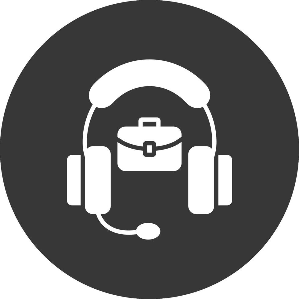 Support Glyph Inverted Icon vector