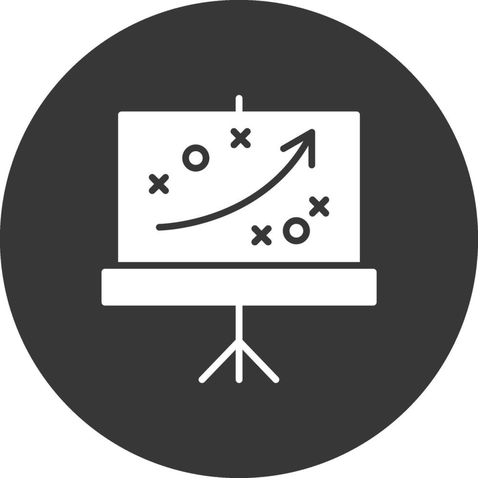 Training Glyph Inverted Icon vector