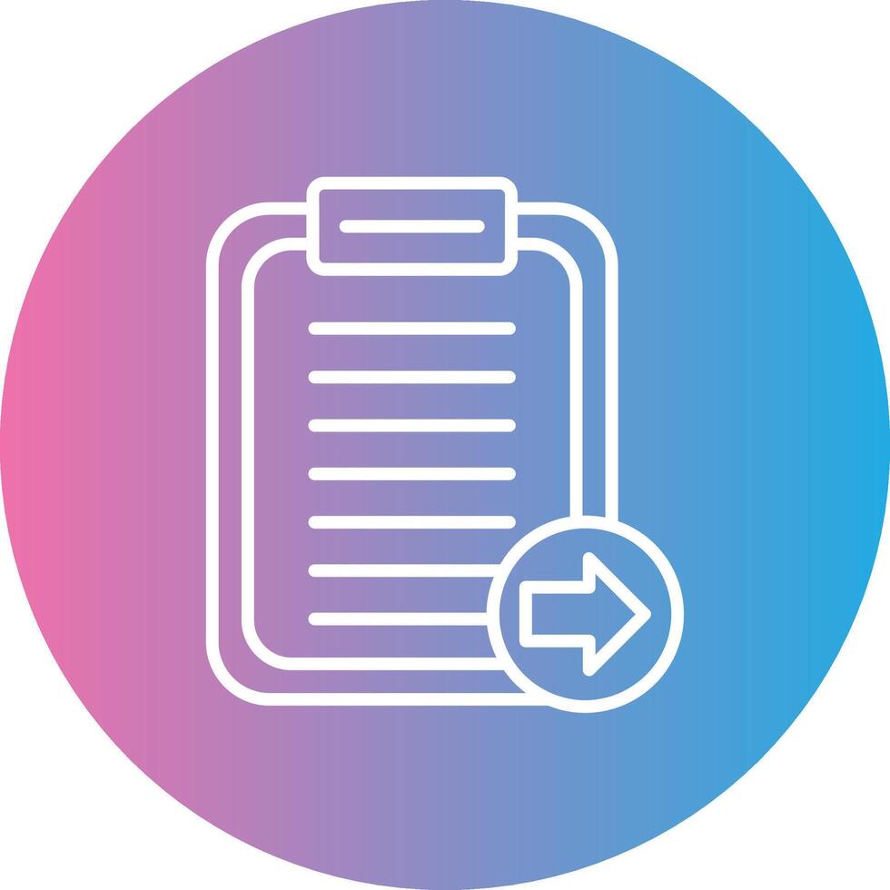 Notes Line Gradient Circle Icon vector