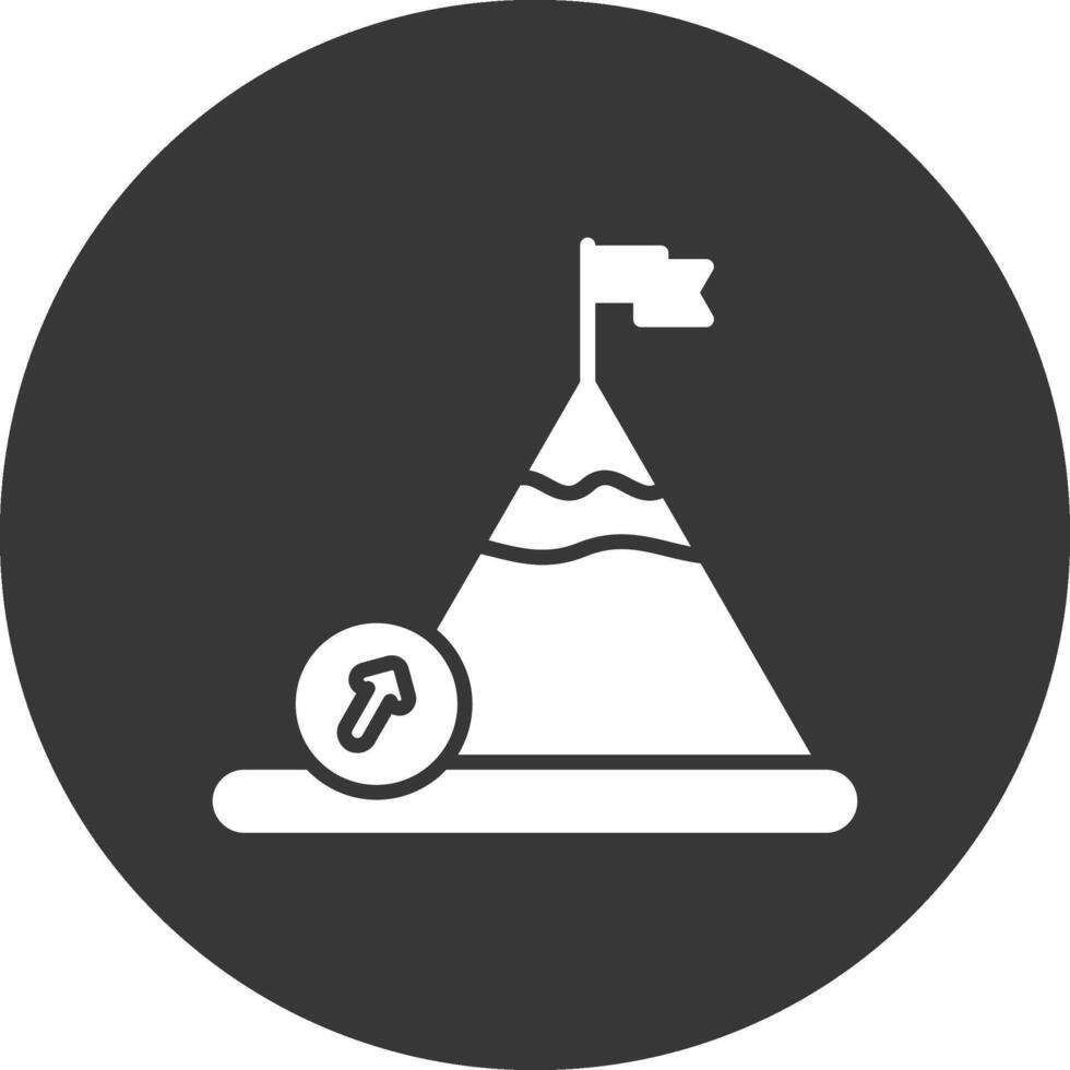 Boulder Glyph Inverted Icon vector