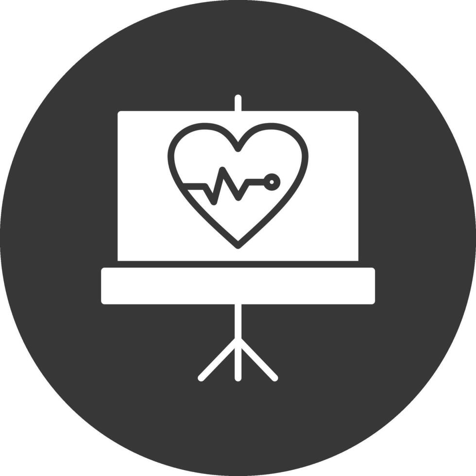 Fitness Glyph Inverted Icon vector