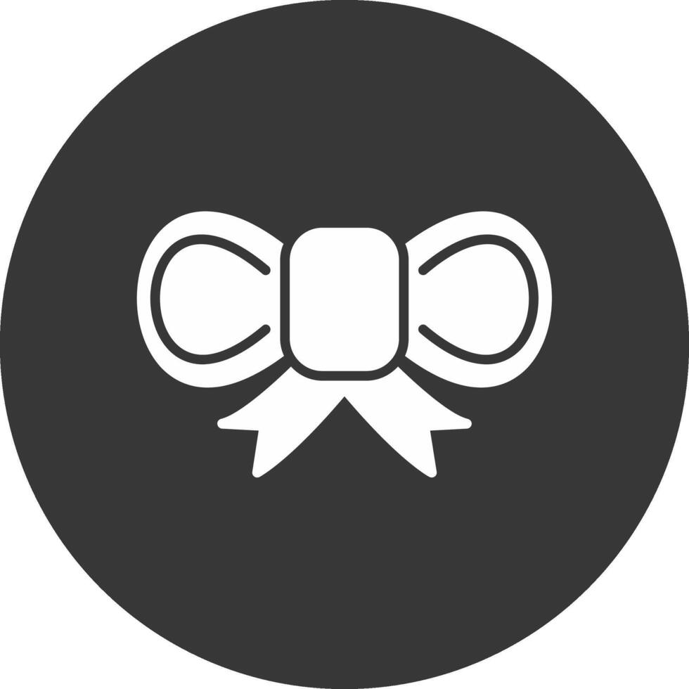 Bow Glyph Inverted Icon vector