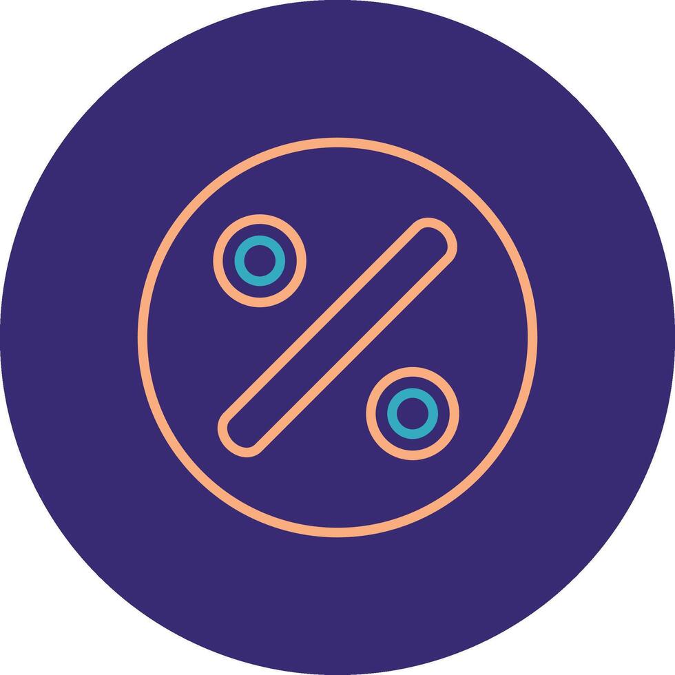 Divide Line Two Color Circle Icon vector