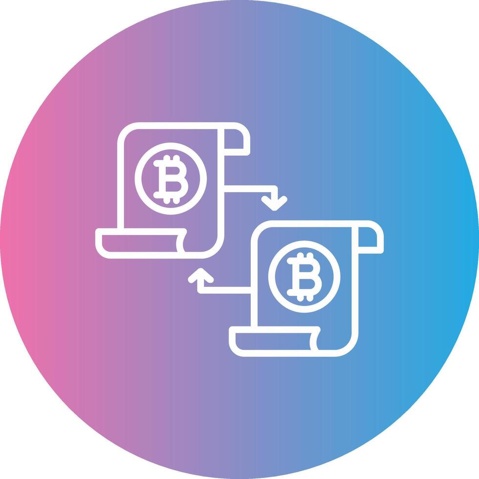 Disturbuted Ledger Line Gradient Circle Icon vector