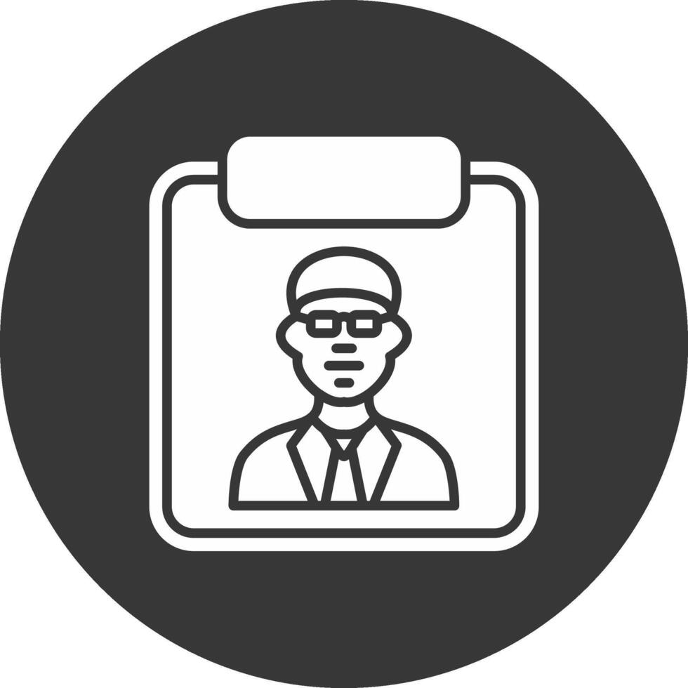 Photo Glyph Inverted Icon vector