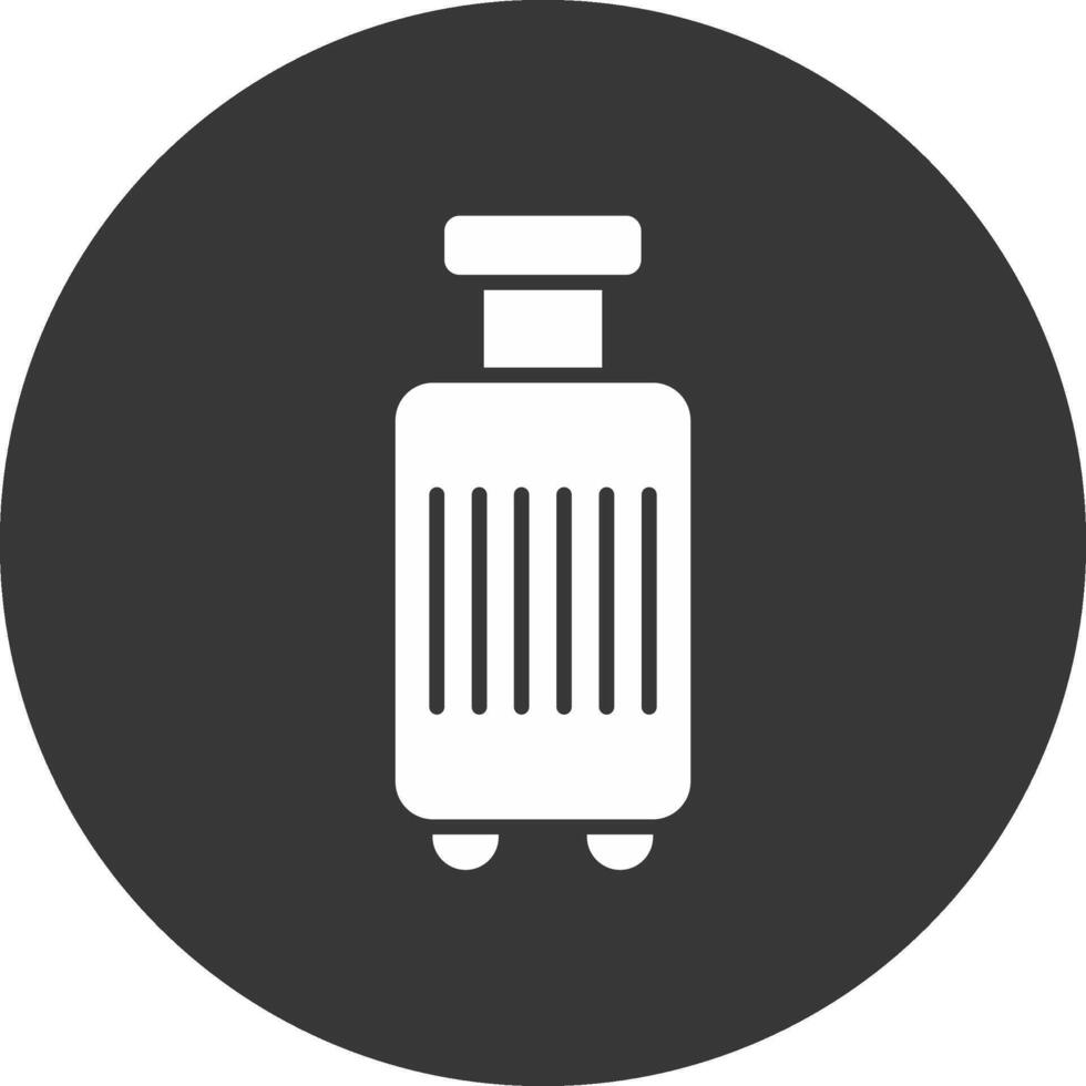 Luggage Glyph Inverted Icon vector