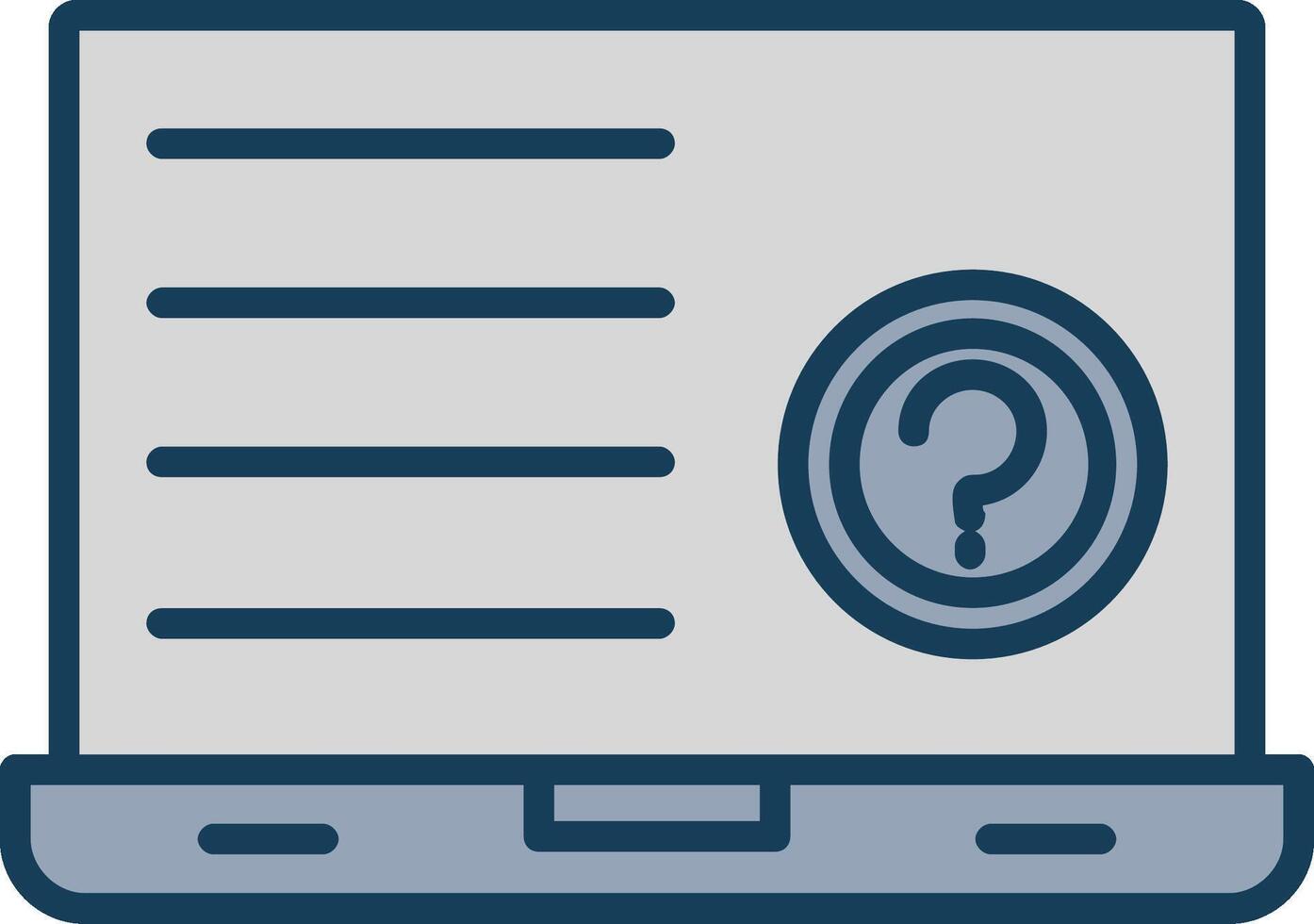 Question Line Filled Grey Icon vector