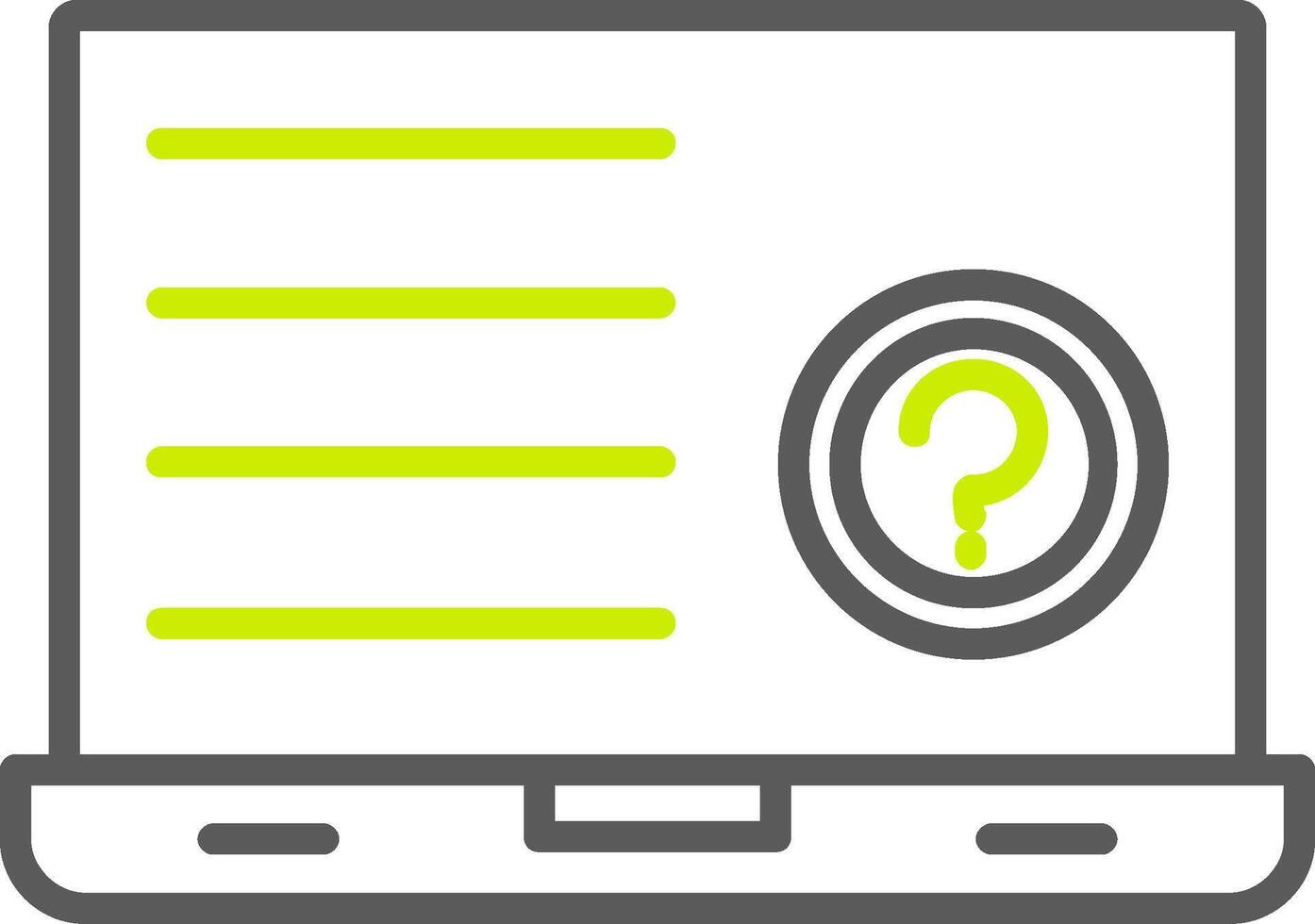 Question Line Two Color Icon vector