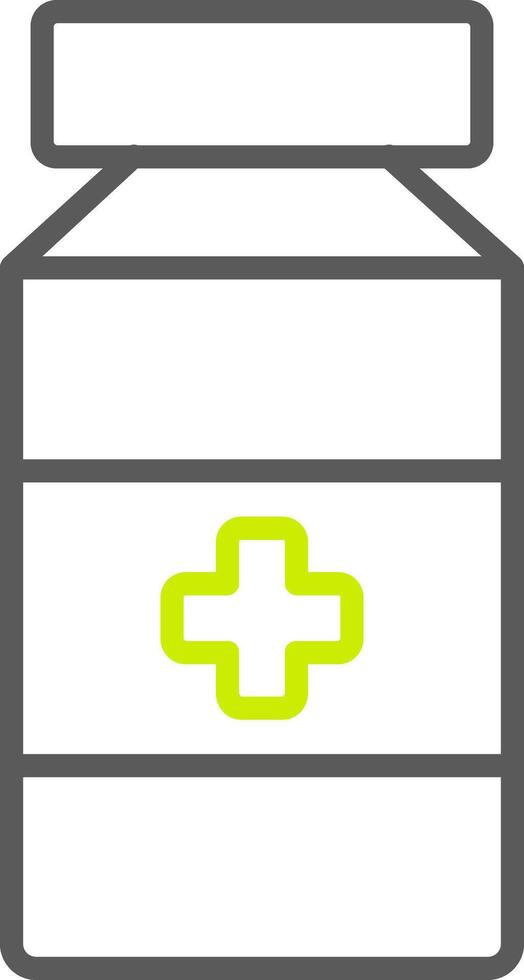 Pill Jar Line Two Color Icon vector