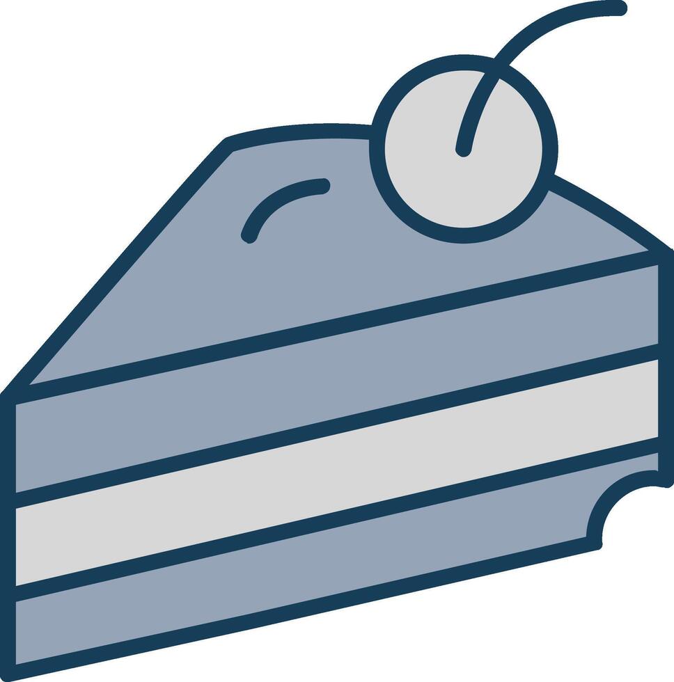 Pastelería línea lleno gris icono vector