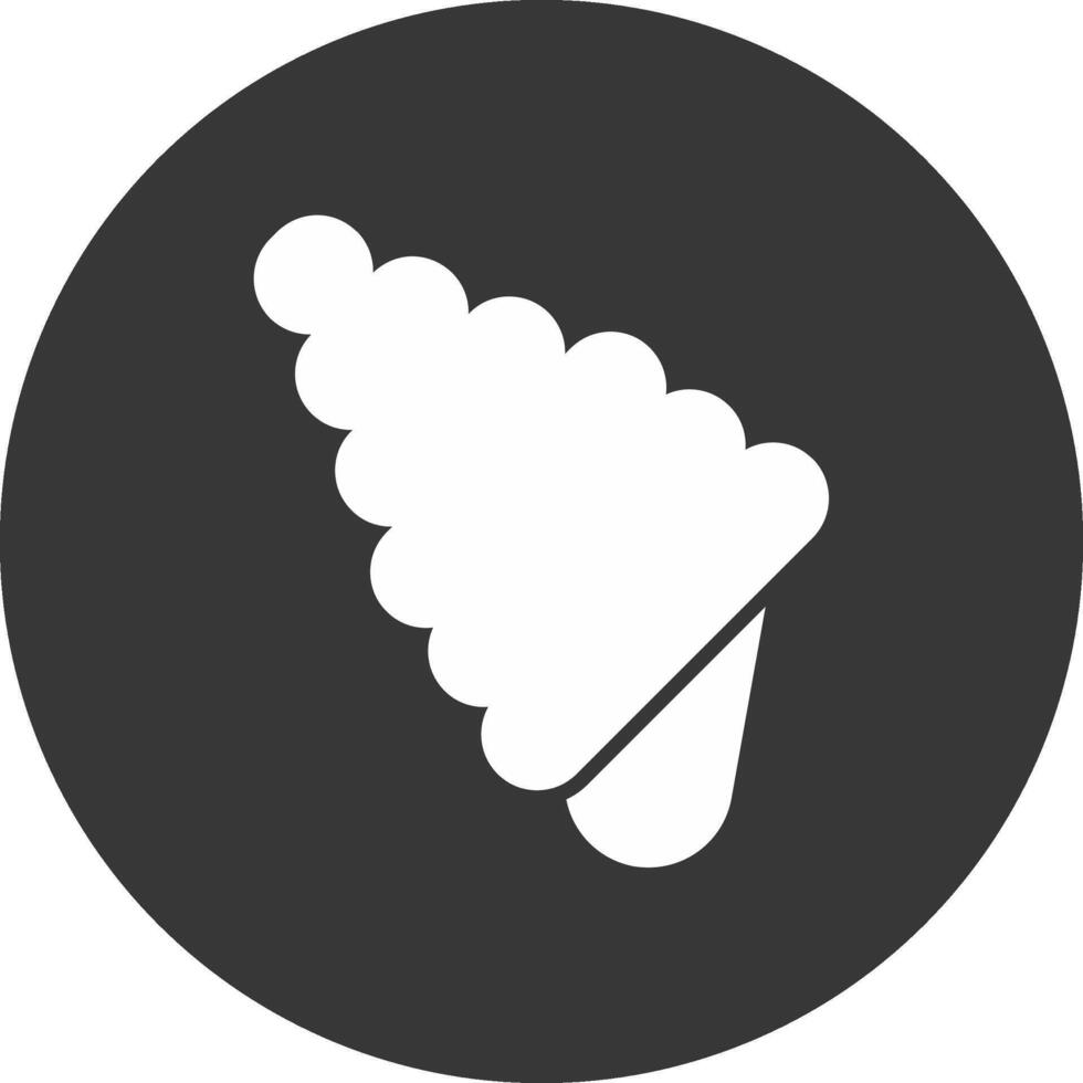 Conch Shell Glyph Inverted Icon vector