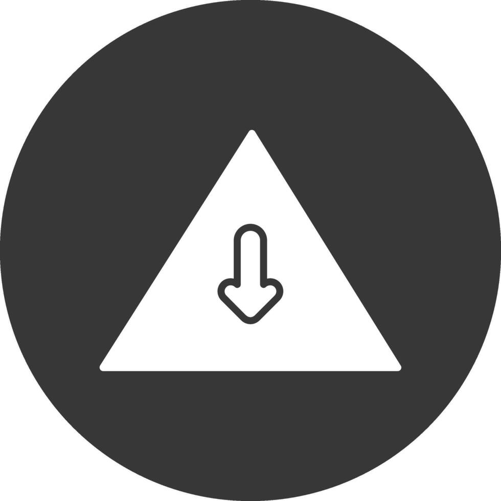 Sign Glyph Inverted Icon vector